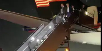 Llegada de Trump a New Jersey